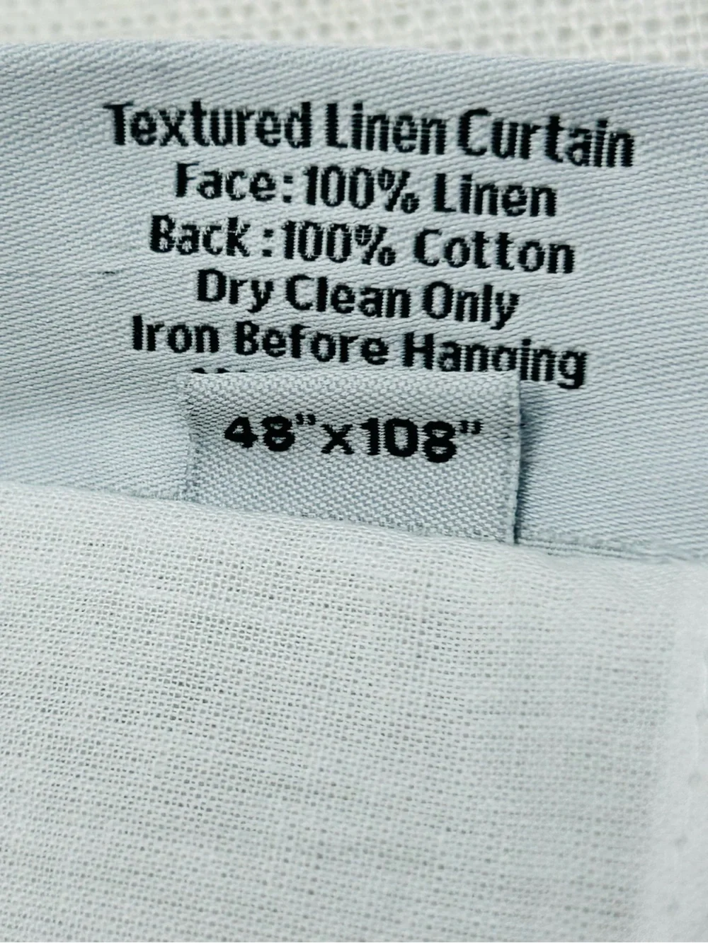 QUINCE Set Of 2 48x108 Heavyweight European Linen Curtains Cloud 9215